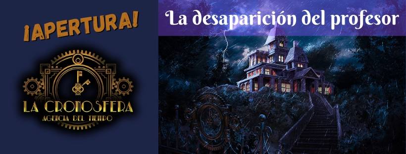 Portada de ¡Apertura! - "La desaparición del profesor" de la Cronosfera (Madrid)